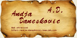 Anđa Danesković vizit kartica